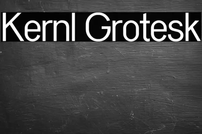 Kernl Grotesk Font examples