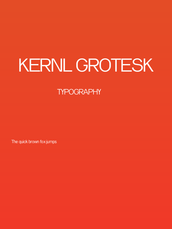 Kernl Grotesk Poster