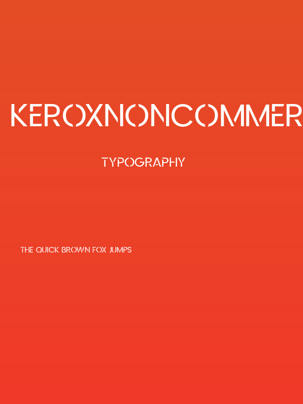 KeroxNonCommercialRegular Poster
