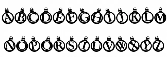 KerstKaarten フォント 大文字