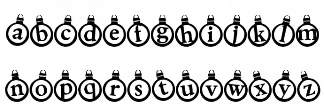 KerstKaarten Caratteri MINUSCOLO