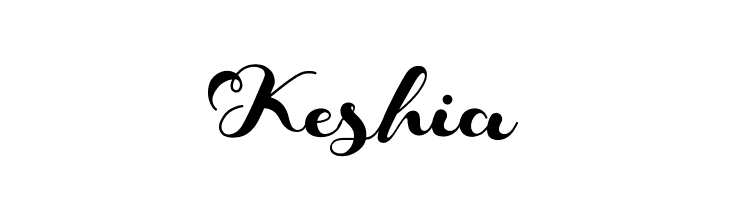 Keshia  Frei Schriftart Herunterladen