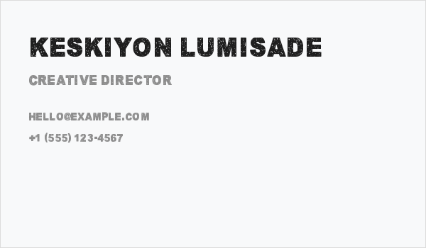 Keskiyon Lumisade Business Card