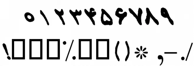 Ketaab Italic Font OTHER CHARS