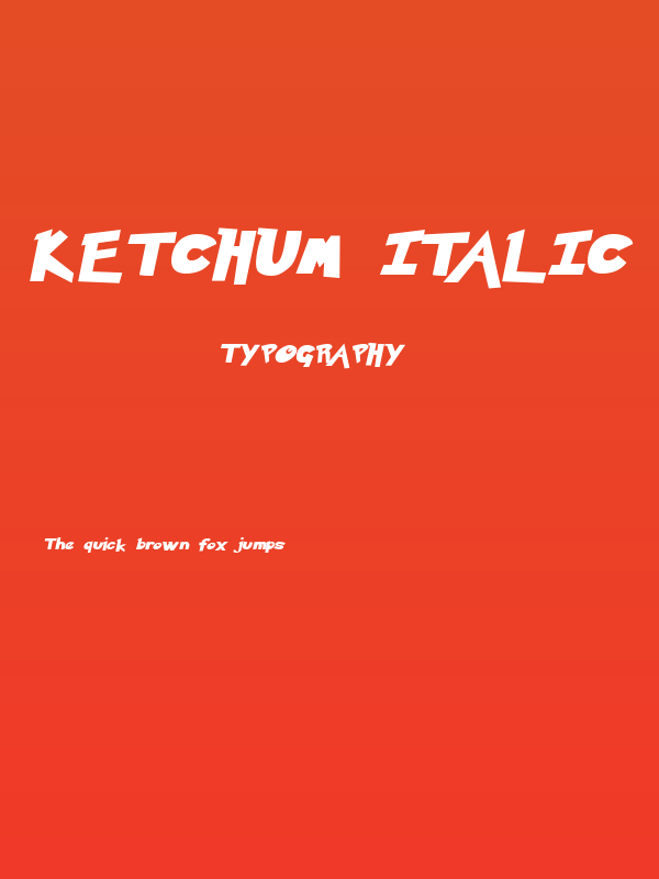Ketchum Italic Poster
