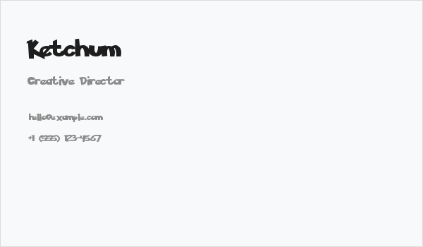 Ketchum Business Card