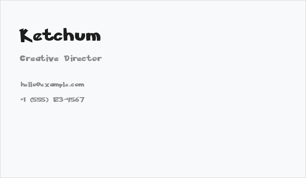 Ketchum Business Card