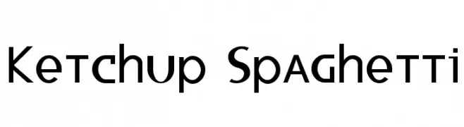 Ketchup Spaghetti  Frei Schriftart Herunterladen