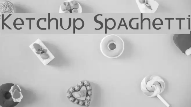 Ketchup Spaghetti Font examples