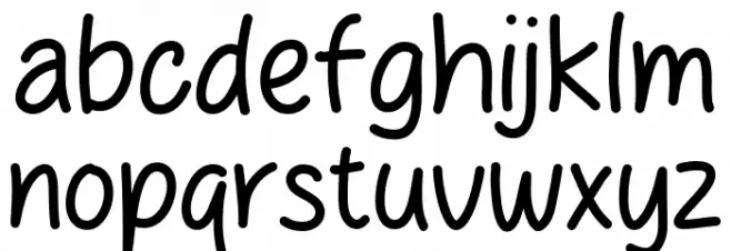 Ketchupa Font LOWERCASE