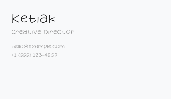 Ketiak Business Card