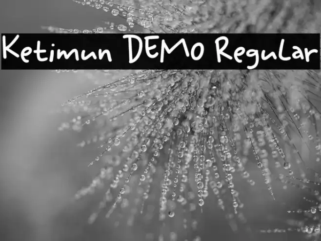 Ketimun DEMO Regular Font examples