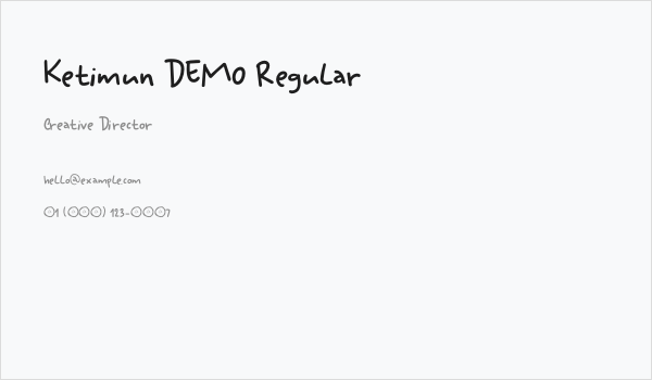 Ketimun DEMO Regular Business Card