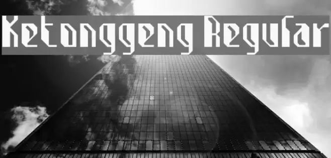 Ketonggeng Regular Font examples