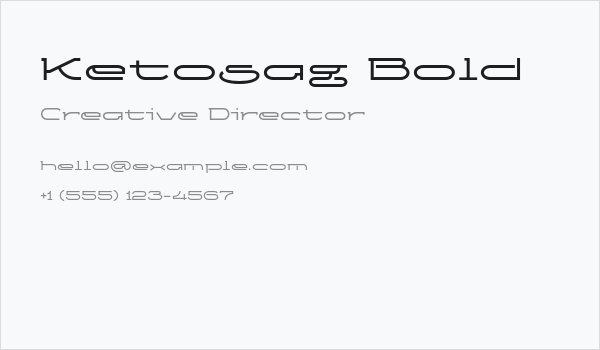 Ketosag Bold Business Card