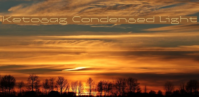 Ketosag Condensed Light Font examples