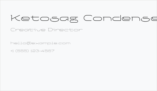 Ketosag Condensed Light Business Card