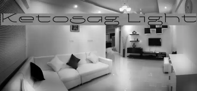 Ketosag Light Font examples