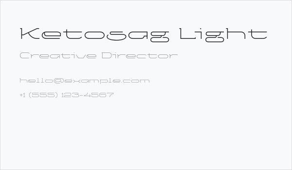 Ketosag Light Business Card