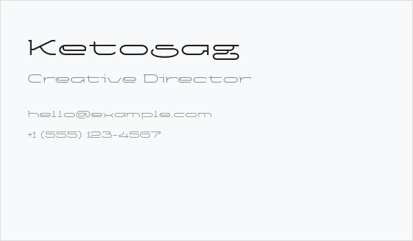 Ketosag Business Card