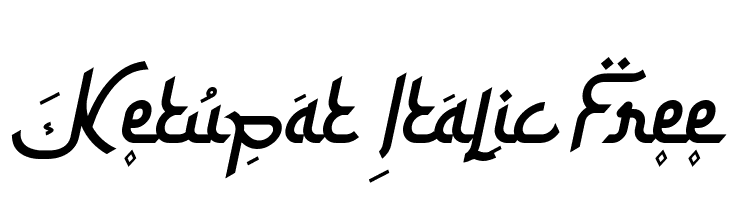Ketupat Italic Free  Frei Schriftart Herunterladen