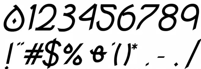 Ketupat Italic Free Font OTHER CHARS