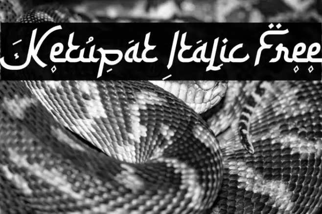 Ketupat Italic Free Font examples