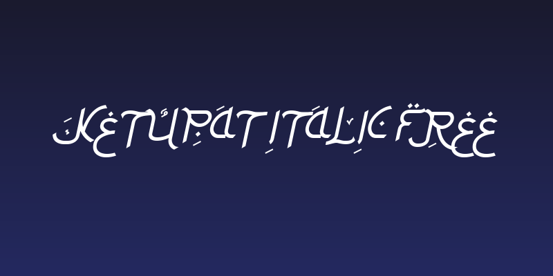 Ketupat Italic Free Social Header
