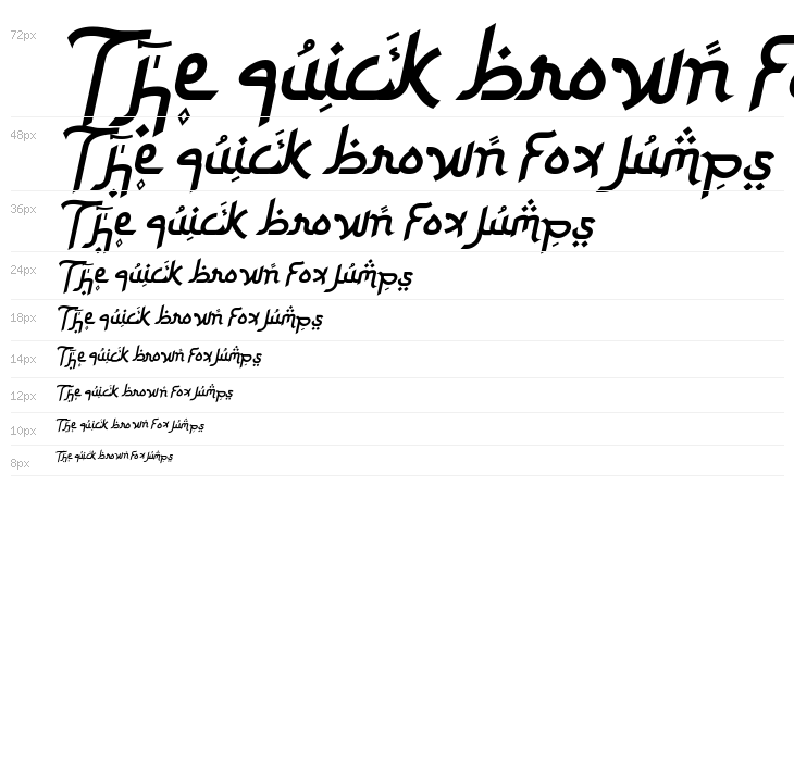 Ketupat Italic Free Waterfall