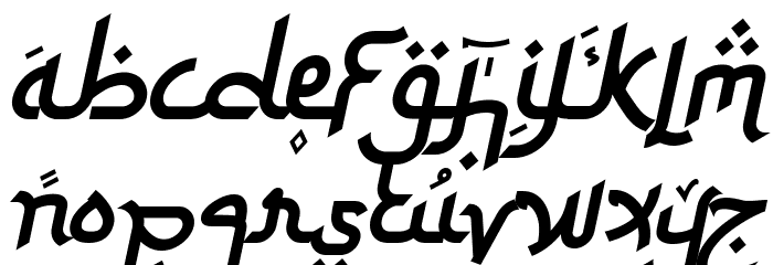 Ketupat Italic Free Schriftart Kleinbuchstaben