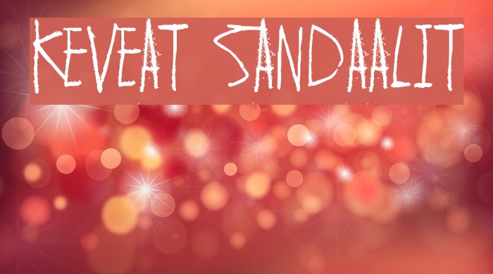Keveat sandaalit Font examples