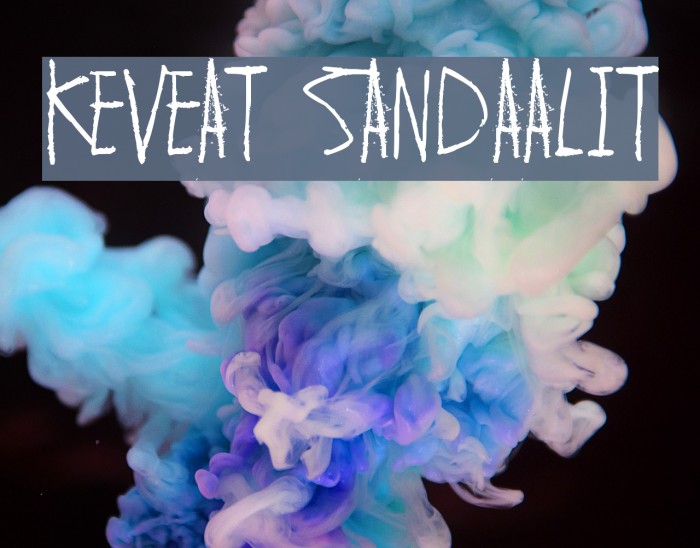 Keveat sandaalit Font examples