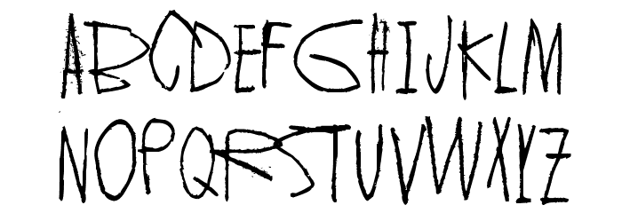 Keveat sandaalit Font LOWERCASE
