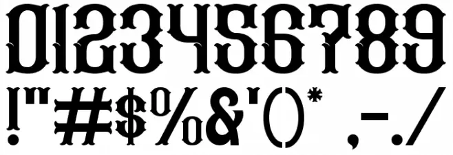 Kevin Ghal Font OTHER CHARS