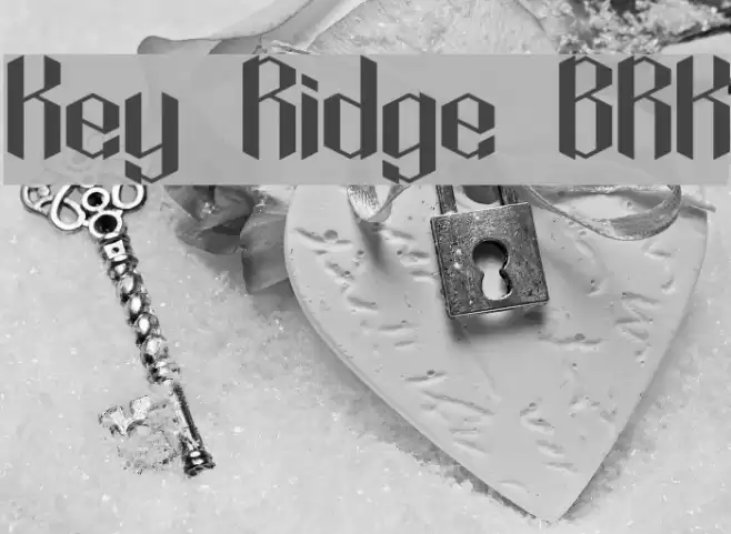 Key Ridge BRK Font examples