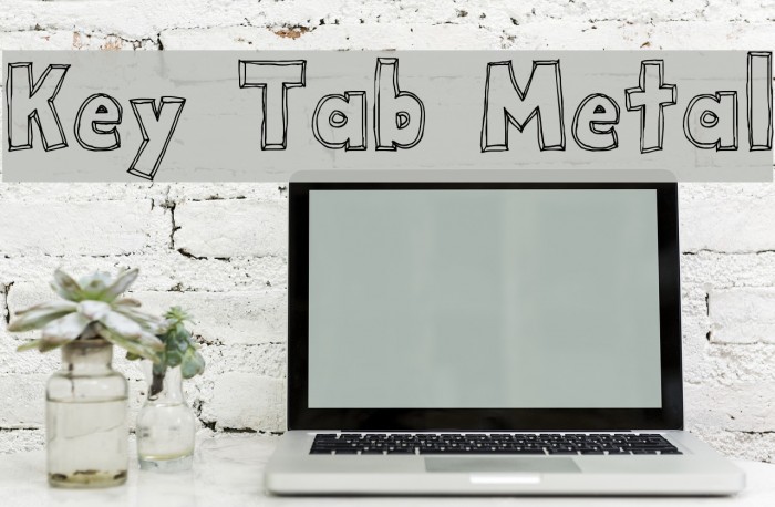 Key Tab Metal Font examples