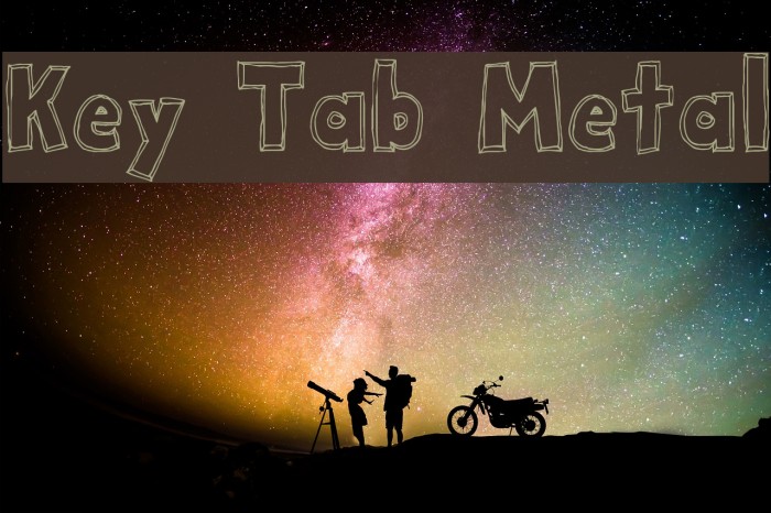 Key Tab Metal Font examples