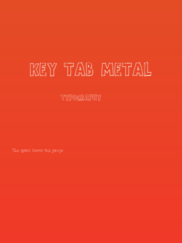 Key Tab Metal Poster