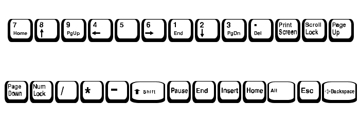 Key-Top Fuentes MINÚSCULAS
