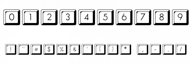 KeyCapsFLF Шрифта ДРУГИЕ символов