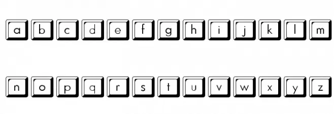KeyCapsFLF Шрифта строчной