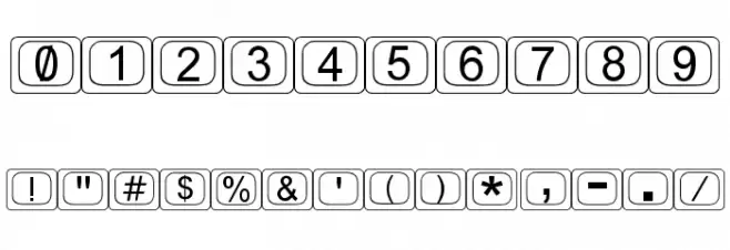 KeyTopZ Font Alte caractere