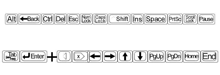 KeyTopZ Font Litere mici