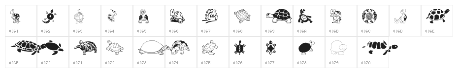 Keyas Turtles Character Map