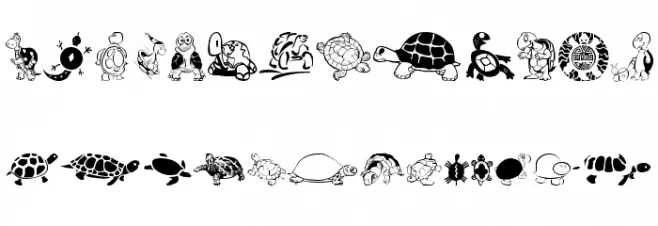 Keyas Turtles फ़ॉन्ट लोअरकेस