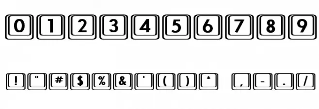 Keyboard KeysBT Bold Font Alte caractere