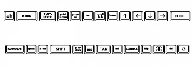 Keyboard KeysBT Bold Font Litere mici