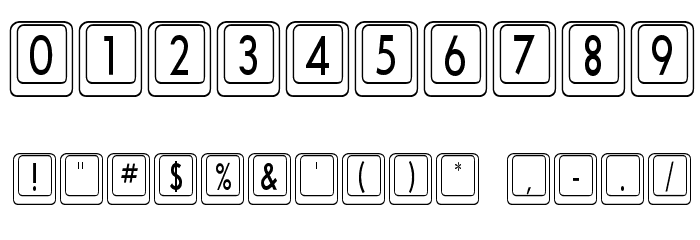 Keyboard KeysCn Condensed Font OTHER CHARS