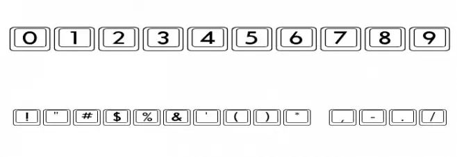 Keyboard KeysEx Expanded Font OTHER CHARS