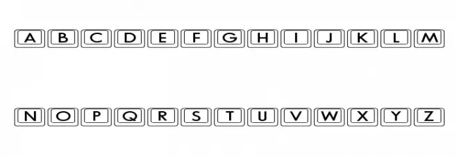 Keyboard KeysEx Expanded फ़ॉन्ट अपरकेस